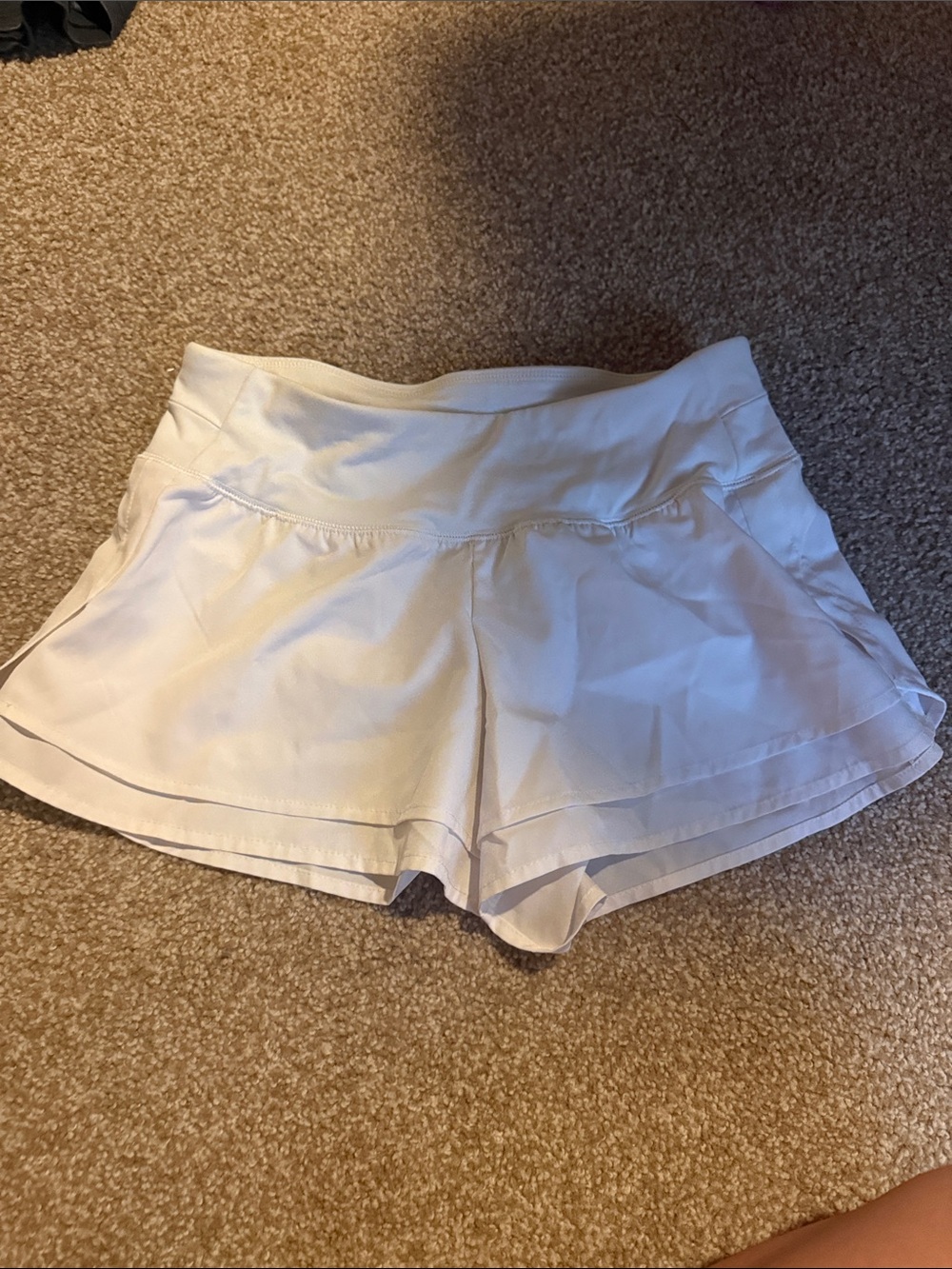Alia White Athletic Skort with Built-In Shorts